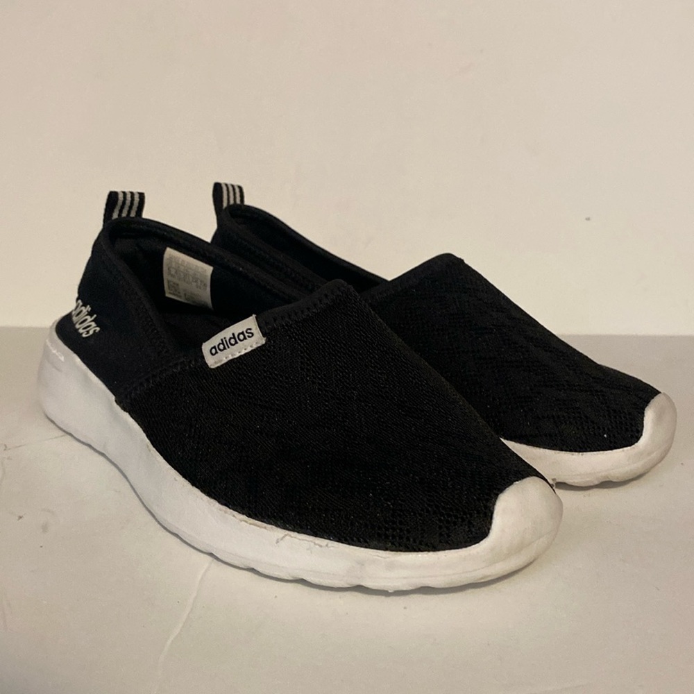 Adidas Women’s Light Racer Black Low Top Slip on Sneakers